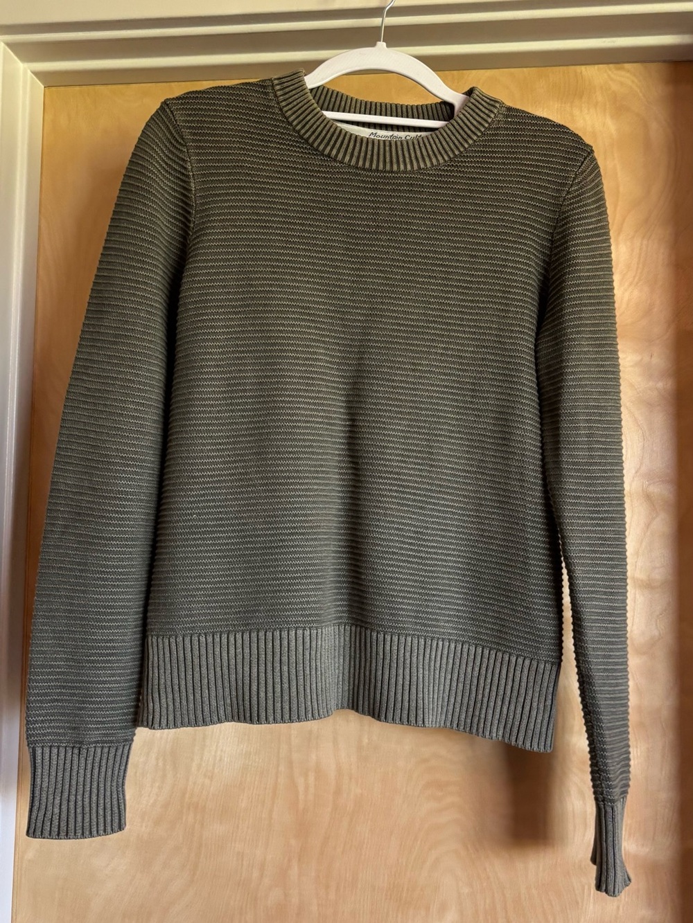 Kuhl Sofie Sweater Women's Organic Cotton Ottoman Knit Crewneck Olive Green XS